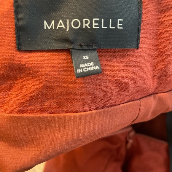 REVOLVE Majorelle Jennifer Pants High Waisted Flare Pants Dark Burnt Orange - Picture 5 of 5